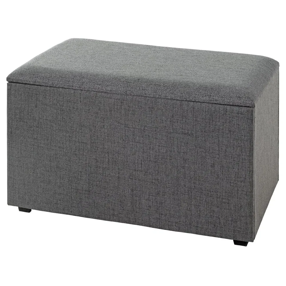 Zapopan Large Storage Ottoman with Lift-Up Lid - Anthracite image