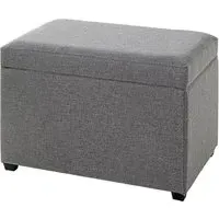 Zapopan Small Storage Ottoman with Lift-Up Lid - Anthracite