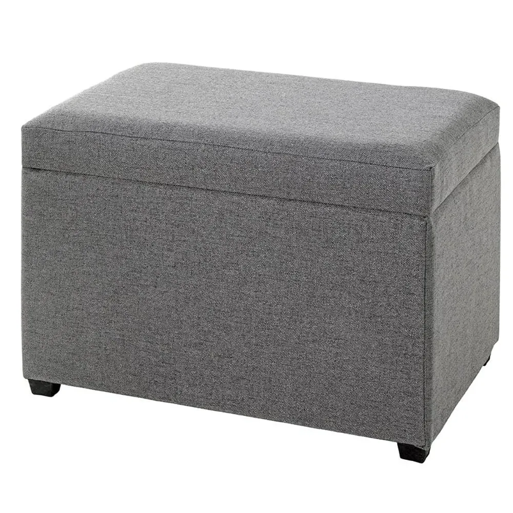 Zapopan Small Storage Ottoman with Lift-Up Lid - Anthracite