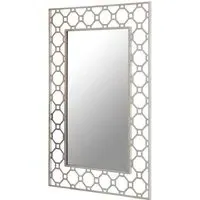 Zaria Arabesque Wall Mirror - Antique Silver