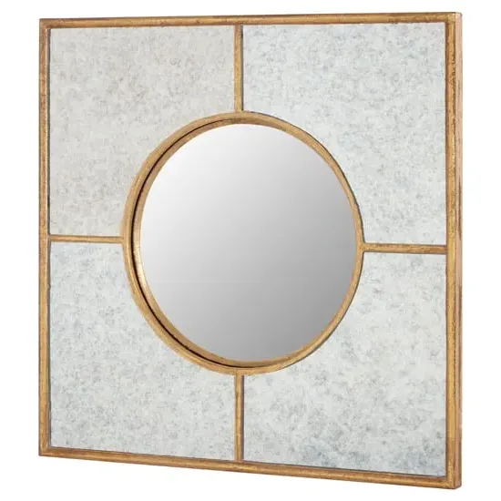 Zaria Art Deco Wall Mirror - Gold