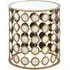 Zaria Round Glass Top Side Table - Gold