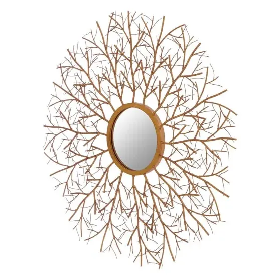 Zaria Twig Design Wall Mirror - Antique Gold image