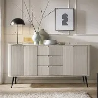 Zebulon Sideboard with 2 Doors and 3 Drawers - Cashmere