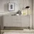 Zebulon Sideboard with 2 Doors and 3 Drawers - Cashmere