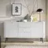Zebulon Wooden Sideboard with 2 Doors and 3 Drawers - White