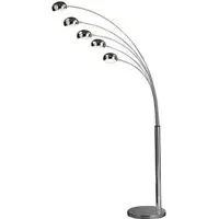 Zeiss 5 Arched Lights Floor Lamp - Polished Chrome, Metal