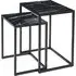 Zell Nest of 2 Tables - Black, MDF Wood