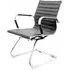 Zexa Dining Chair with Contoured Back - Grey, Faux Leather