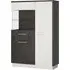 Zinger Right Handed Low Display Cabinet - Grey, Wood