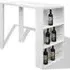 Zion Bar Table with Wine Rack - White, High Gloss