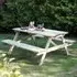 Zox Rectangular 6-Seater Picnic Table - Natural