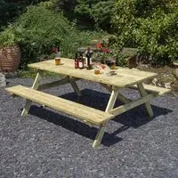 Zox Rectangular 8-Seater Picnic Table - Natural