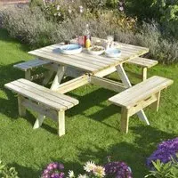 Zox Square 8-Seater Picnic Table - Natural