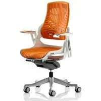 Zure Executive Office Chair with Arms - Orange, Elastomer