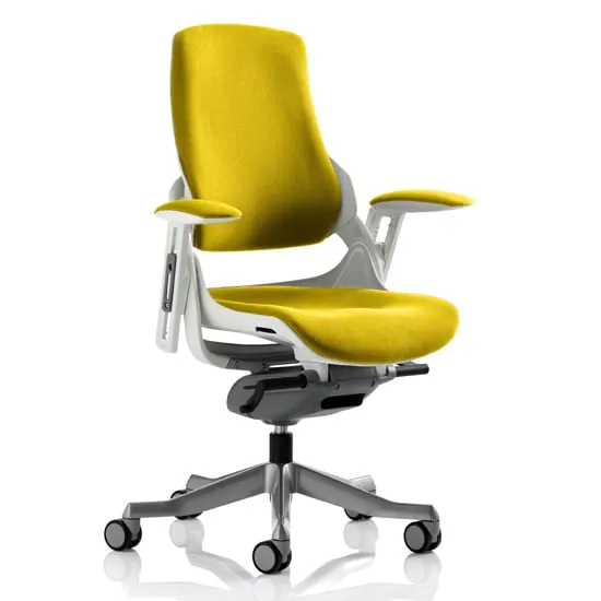 Zure Executive Office Chair with Arms - Yellow