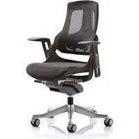 Zure Office Chair with Arms - Charcoal, Mesh