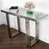 Zurich Console Table - Clear, Silver Metal