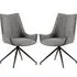 Zurich Dining Chairs - Grey, PU Leather