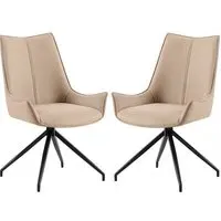 Zurich Dining Chairs - Mink, PU Leather