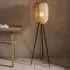Zurich Natural Fabric Floor Lamp - Black