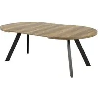 Zurich Round Extendable Dining Table - Oak, Metal