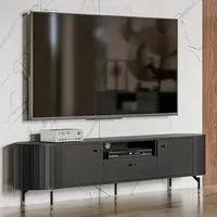 Zurich TV Stand with 2 Doors 1 Drawer - Black