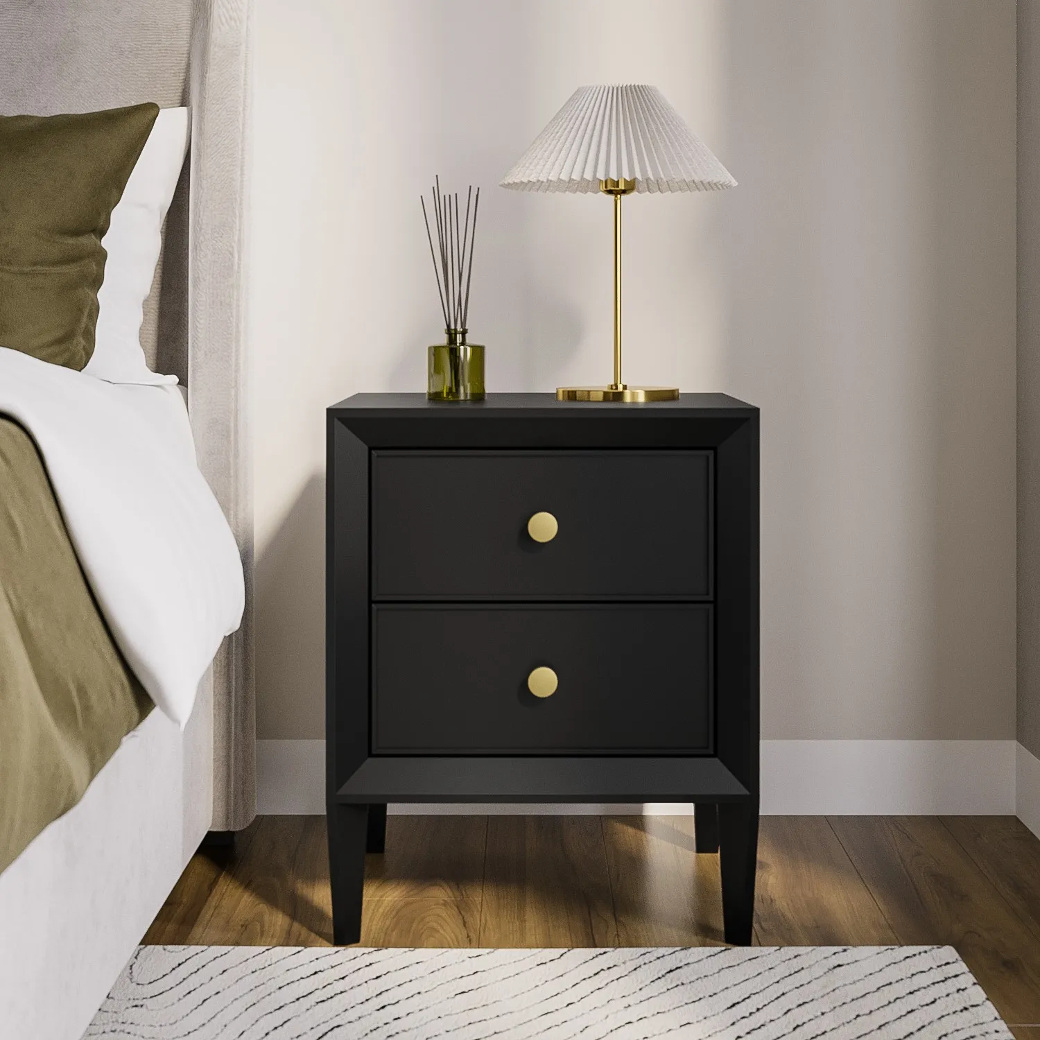 black-2-drawer-bedside-table-georgie image