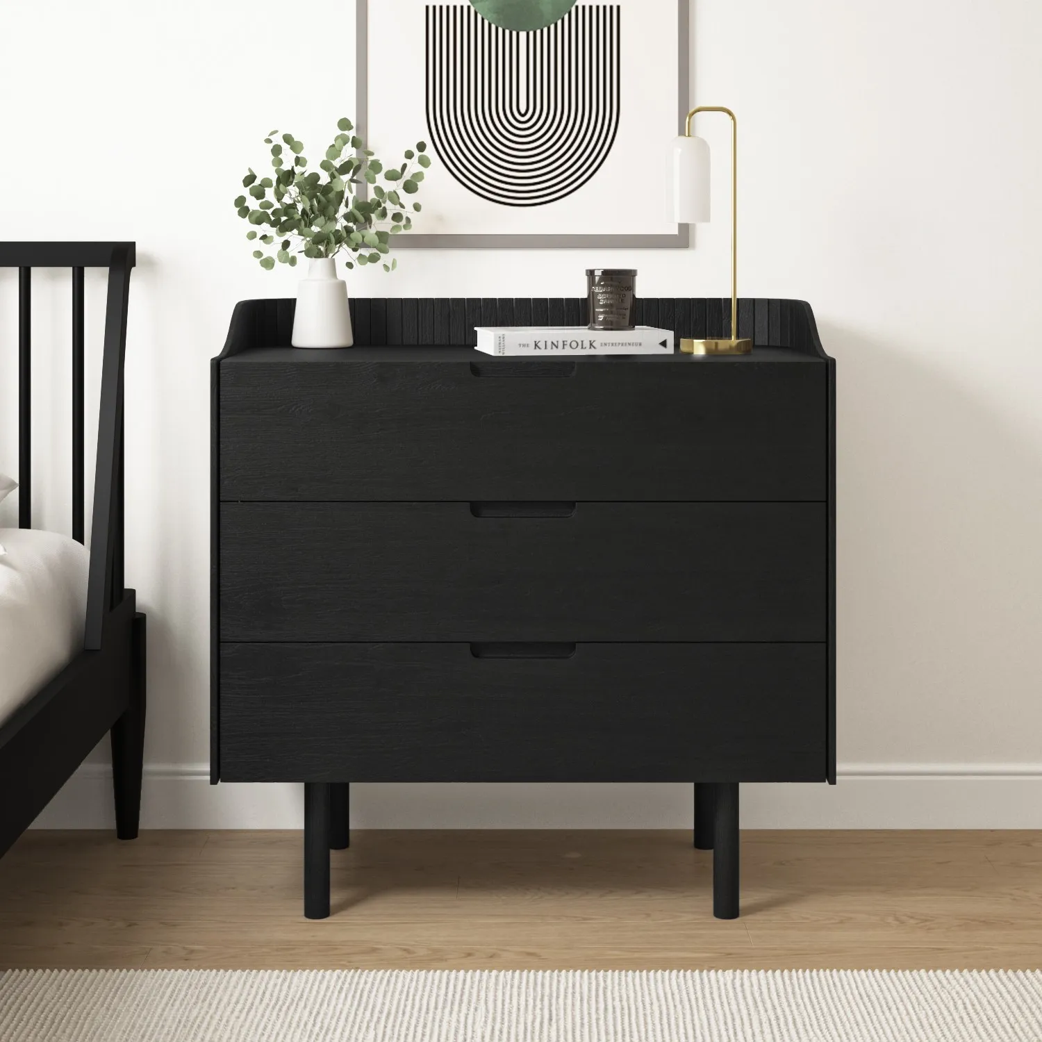 black-mid-century-modern-chest-of-3-drawers-saskia image