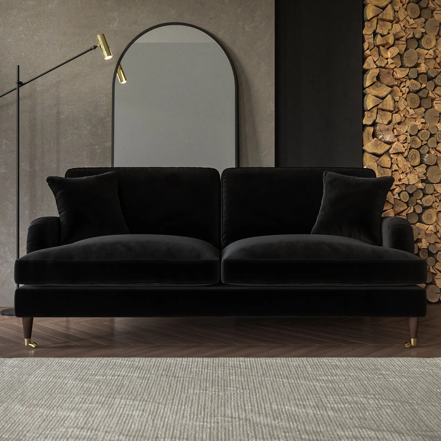 black-velvet-3-seater-sofa-payton image