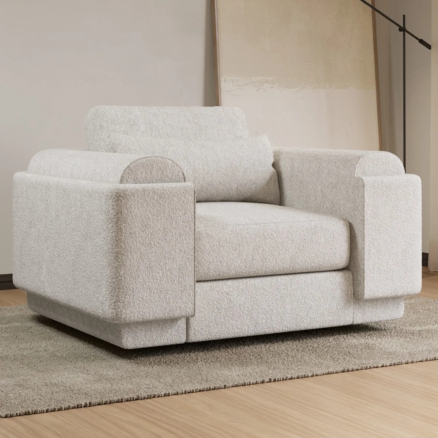 cream-boucle-armchair-elvi image