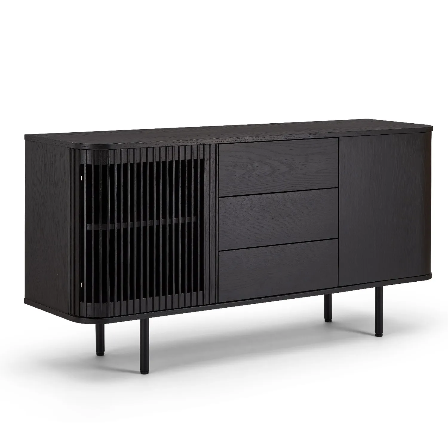 large-black-curved-wooden-sideboard-with-drawers-jarel image