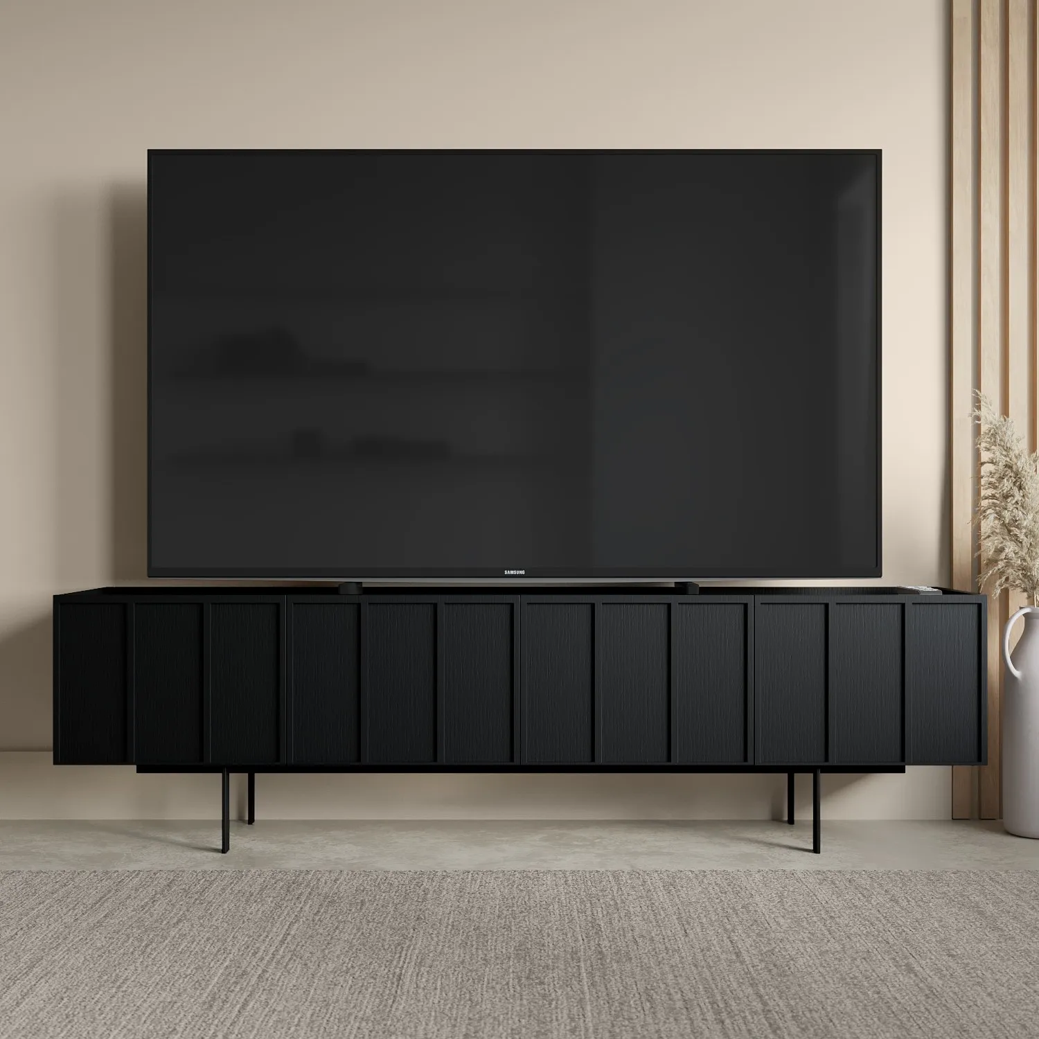 large-black-oak-tv-stand-with-storage-tv-s-up-to-70-helmer image