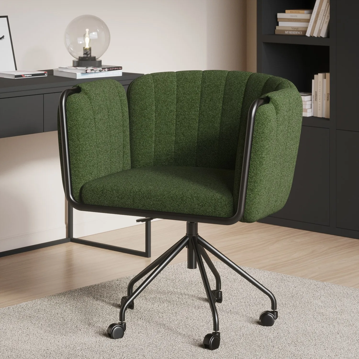 olive-green-fabric-swivel-office-chair-orla image