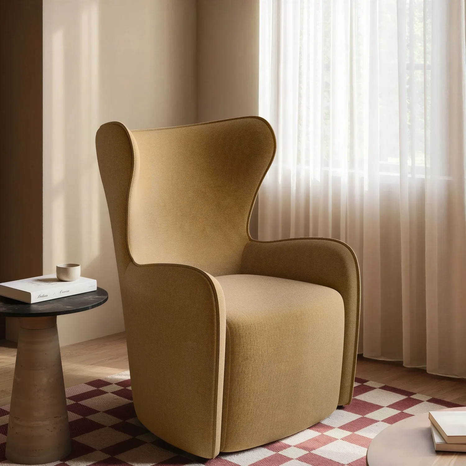 Paloma Highback Accent Chair - Yellow, Chenille product
