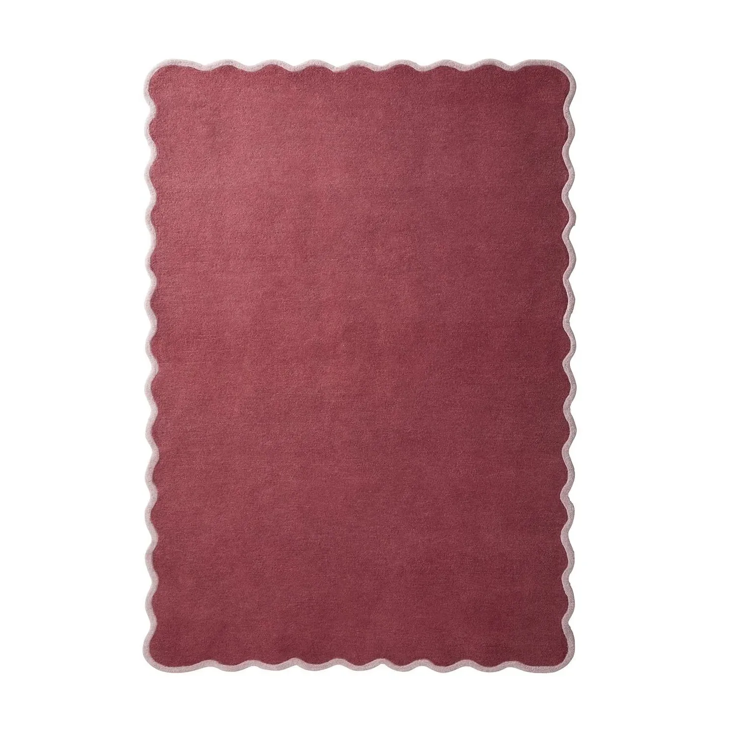 Origins Elsie Scalloped Rug - Pink, Wool alternate view