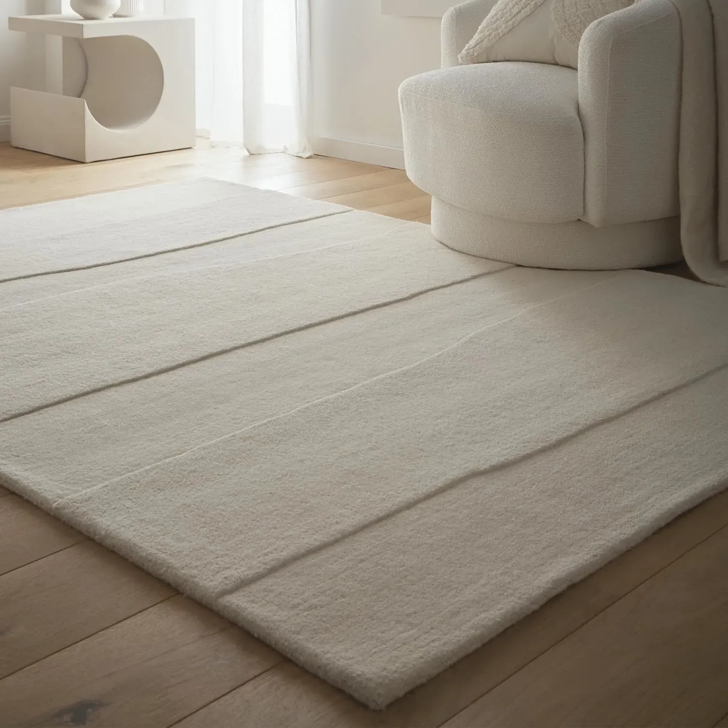 Origins Rock Hand-Carved Rug - Cream, Wool product