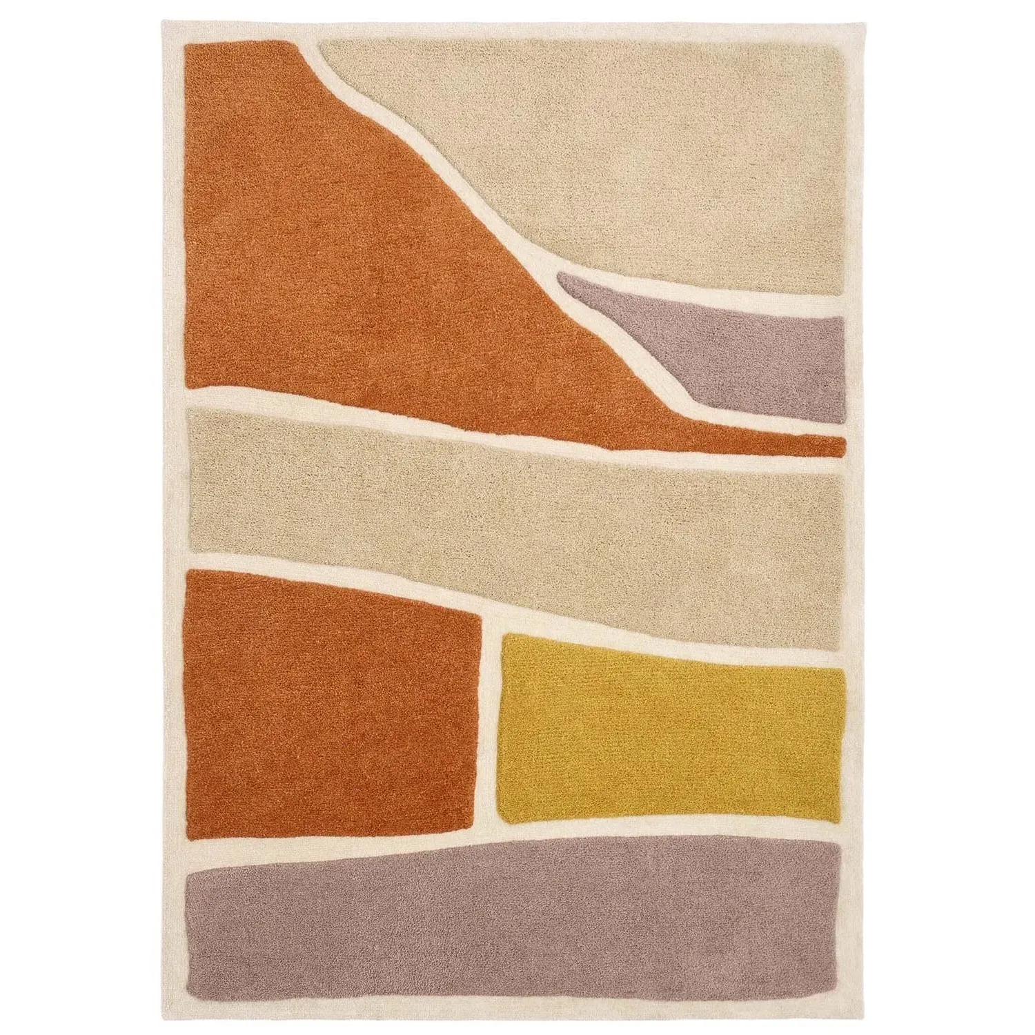 Strata Origins Abstract Rug - Terracotta, Wool alternate view