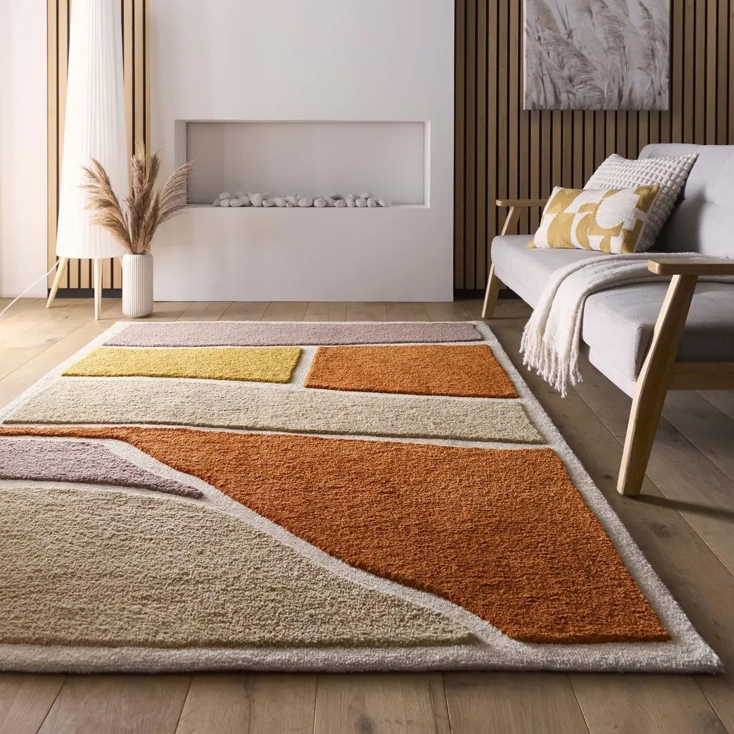 Strata Origins Abstract Rug - Terracotta, Wool product