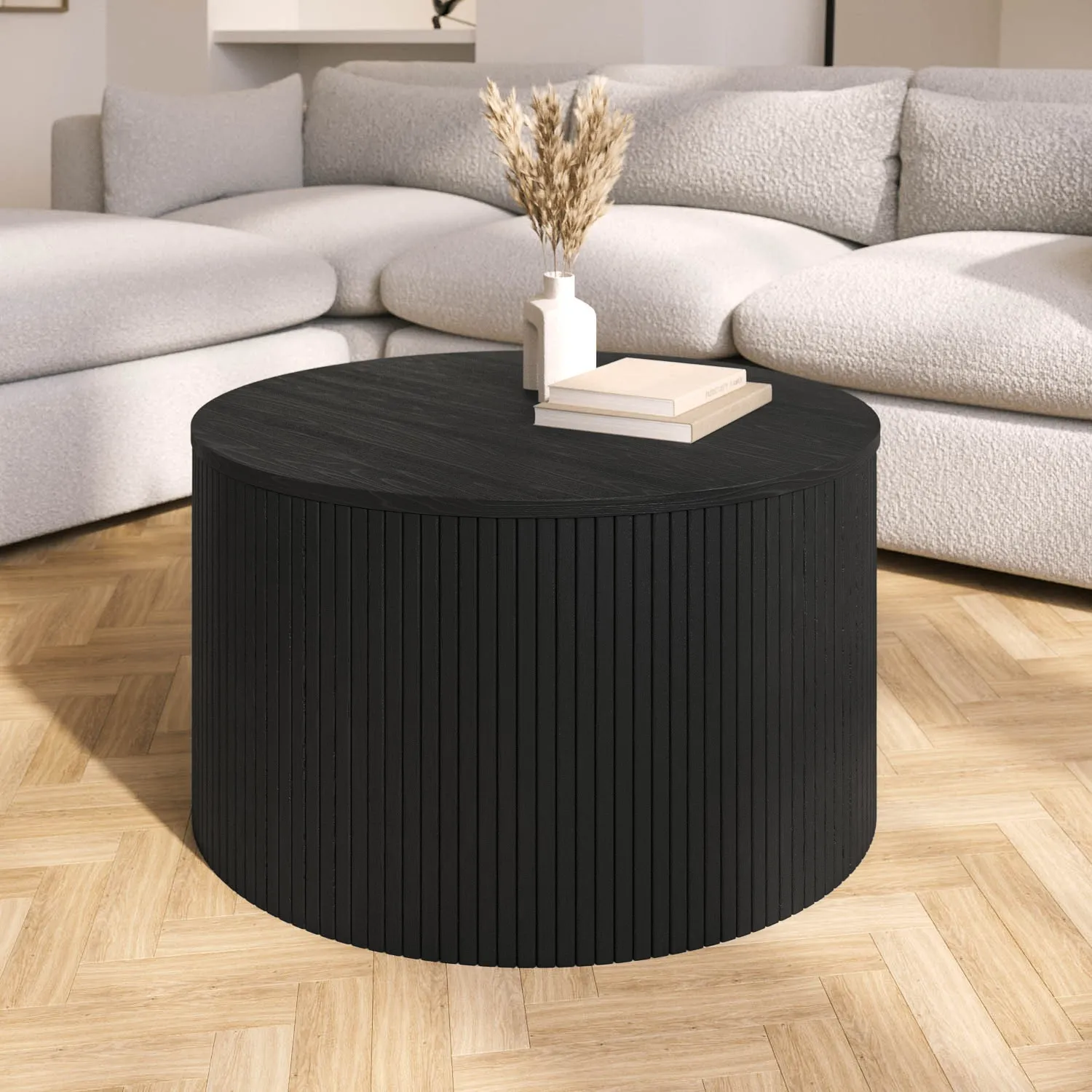 round-black-oak-coffee-table-with-storage-jarel image