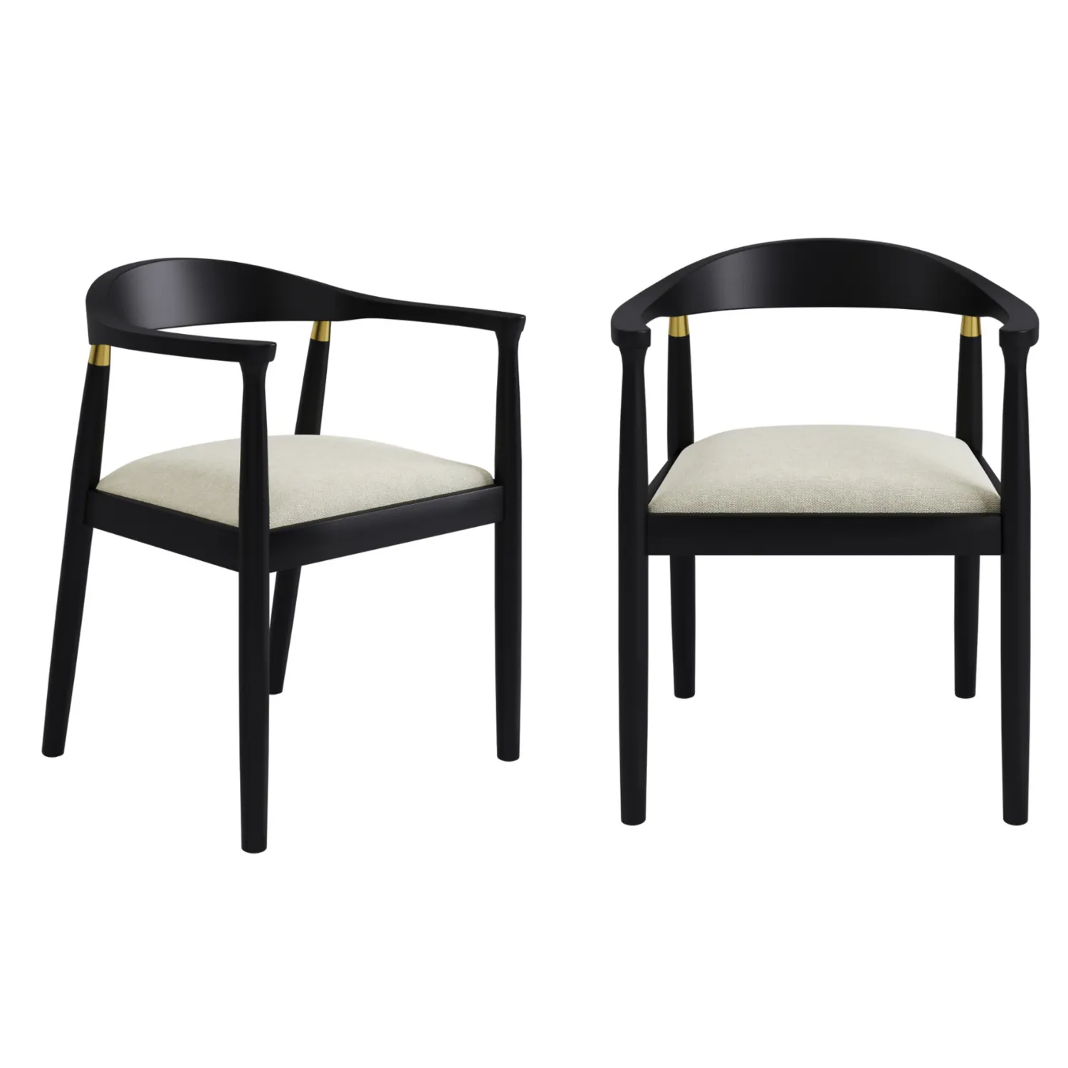 set-of-2-brass-detail-black-carver-dining-chairs-anders image