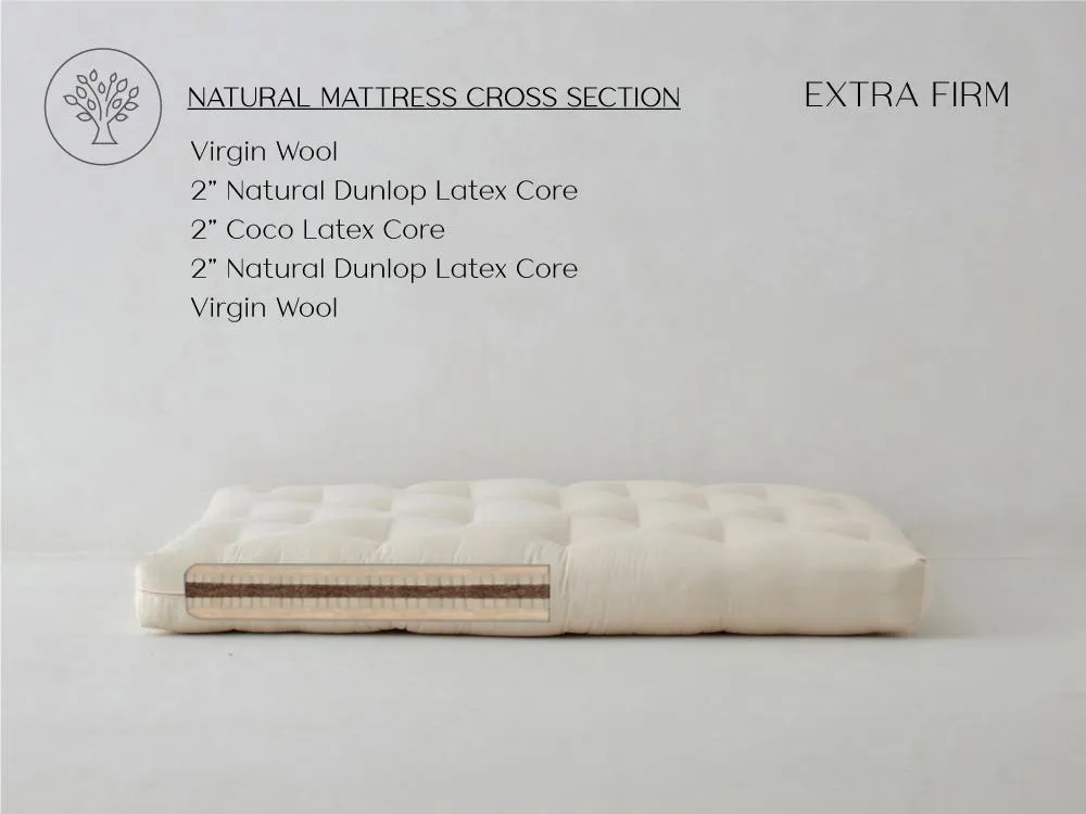 Cocopedic Full Double XL Extra Firm Mattress - Coconut Coir, Natural Latex product