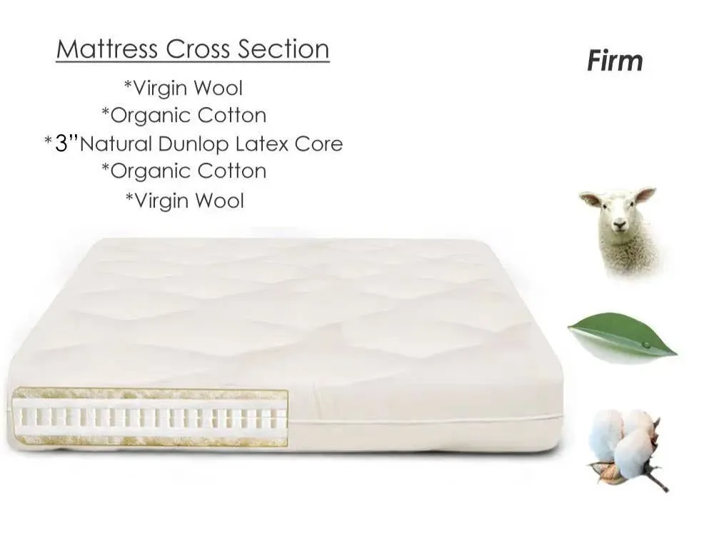 Comfort Rest Natural Latex Futon Mattress - Firm, Organic Cotton product