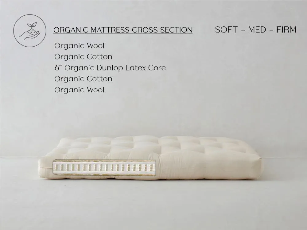 Dawn Twin Size Organic Latex Mattress - Adjustable Firmness product