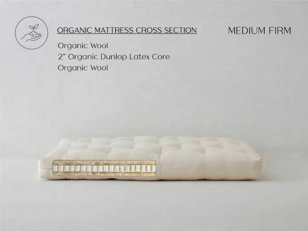 EcoPure Full Futon Mattress Medium Firm - Latex, Wool product