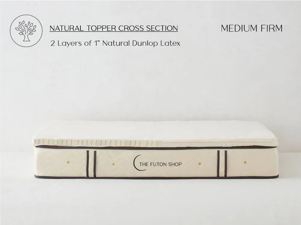 Natural Latex Mattress Topper - Dunlop, Organic Cotton product