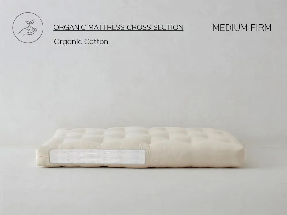 Organic Cotton Futon Mattress Medium Firm - Natural Cotton product