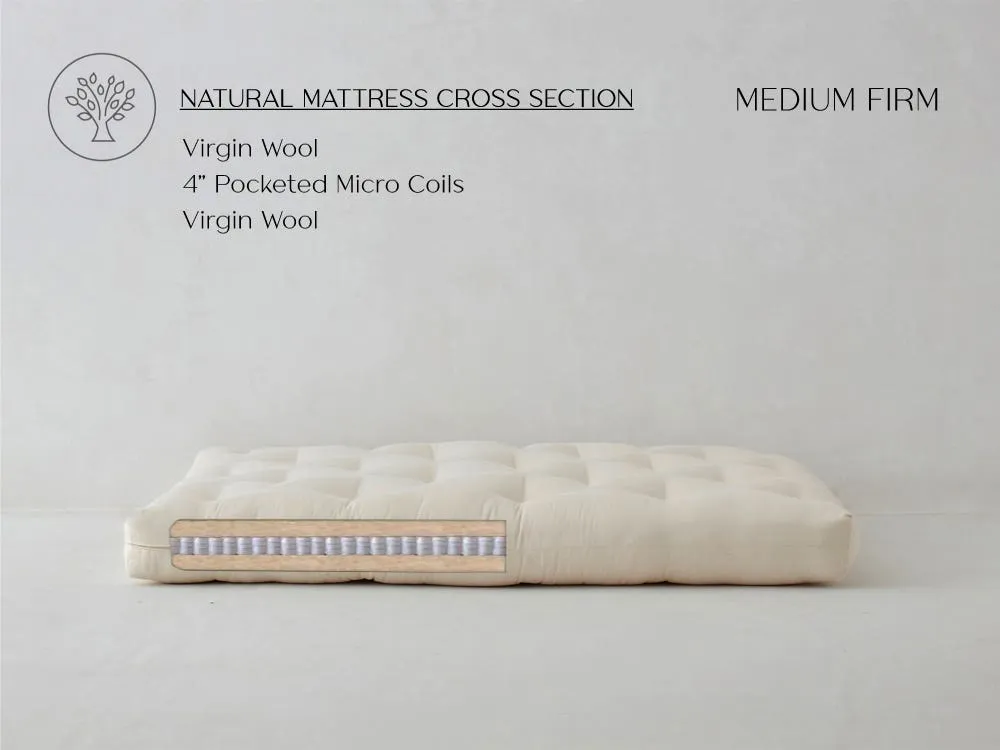 Tranquility 2 Loveseat Futon Mattress - Wool, Spring product