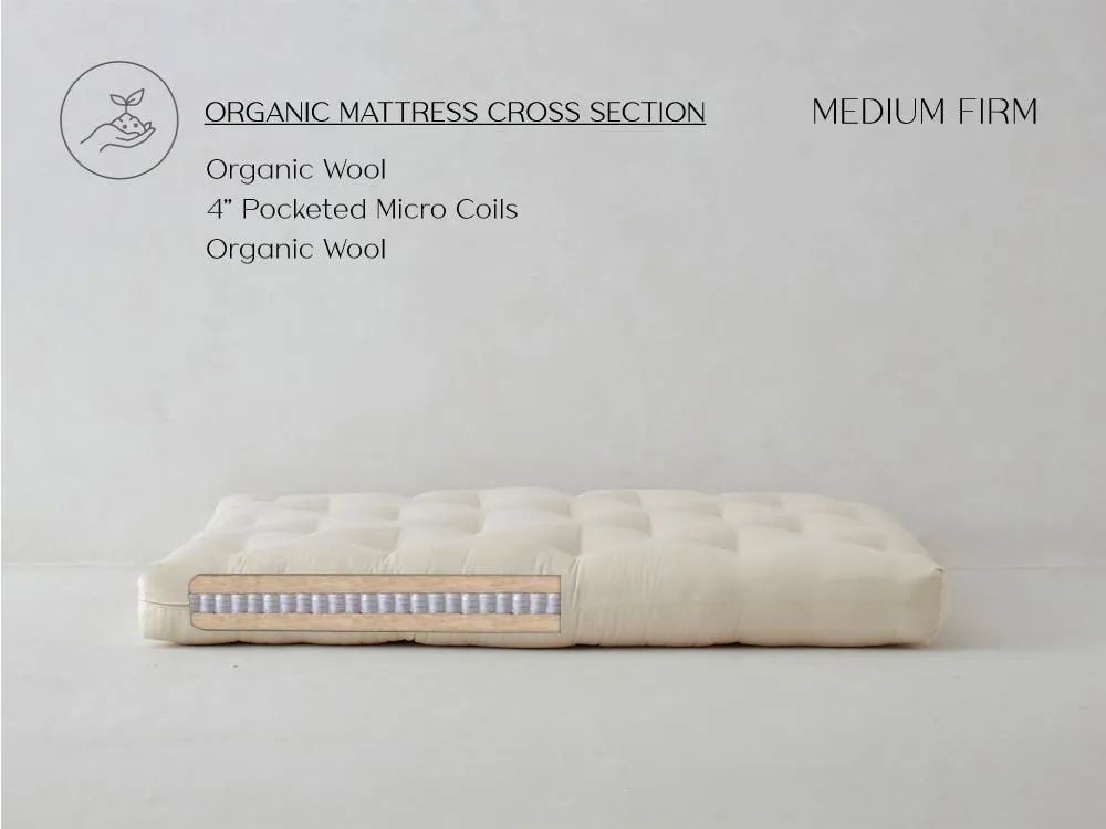 Tranquility2 Twin Futon Mattress Micro Coil & Wool - Organic product