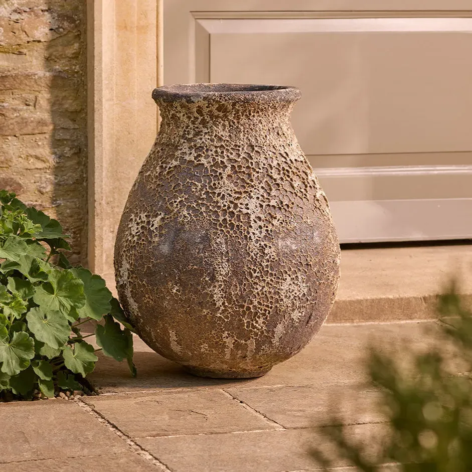 Ancient Stone Jar Planter - Clay